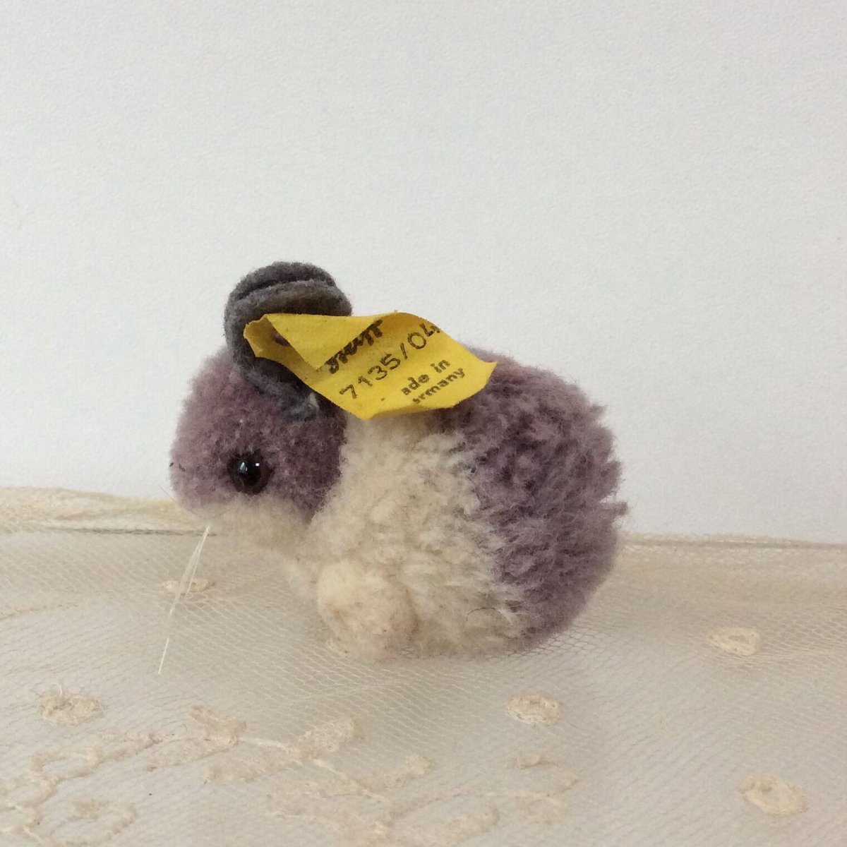 シュタイフ Steiff ポンポンうさぎ ヴィンテージ ぬいぐるみ 白×グレー シュタイフ Steiff ポンポンうさぎ ヴィンテージ ぬいぐるみ 白