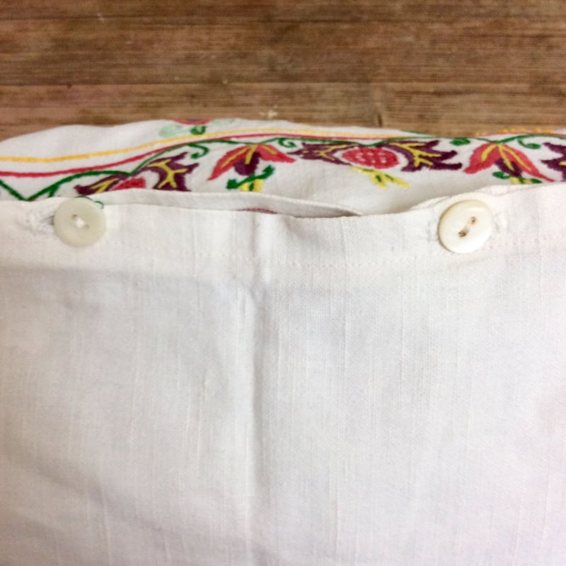 VINTAGEハンガリー刺繍クッションカバー トゲトゲなお花 | sputnikplus