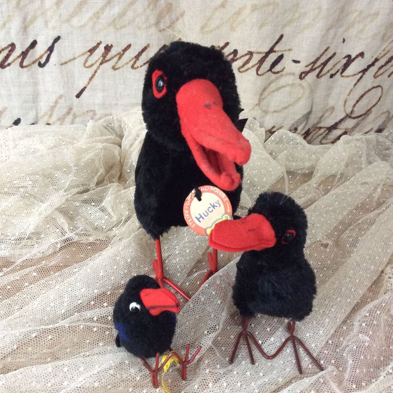 シュタイフ カラスのHucky ヴィンテージ Steiff ドイツ シュタイフ カラスのHucky ヴィンテージ Steiff ドイツ VINTAGE