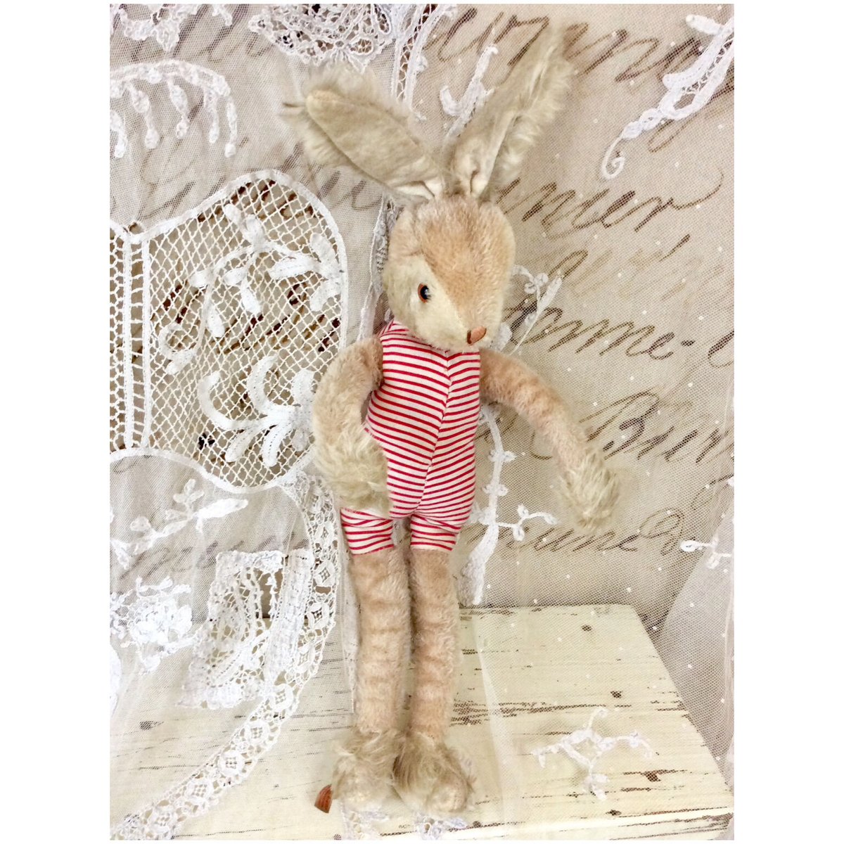 シュコー・ビゴベロ 女の子のウサギのぬいぐるみ 33cm ビンテージ品 シュコー・ビゴベロ 女の子のウサギのぬいぐるみ 33cm