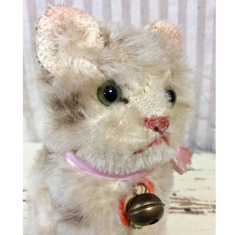 シュタイフ 伸びをしている子猫 ヴィンテージ アンティークシュタイフ steiff ねこ tabby cat ドイツ