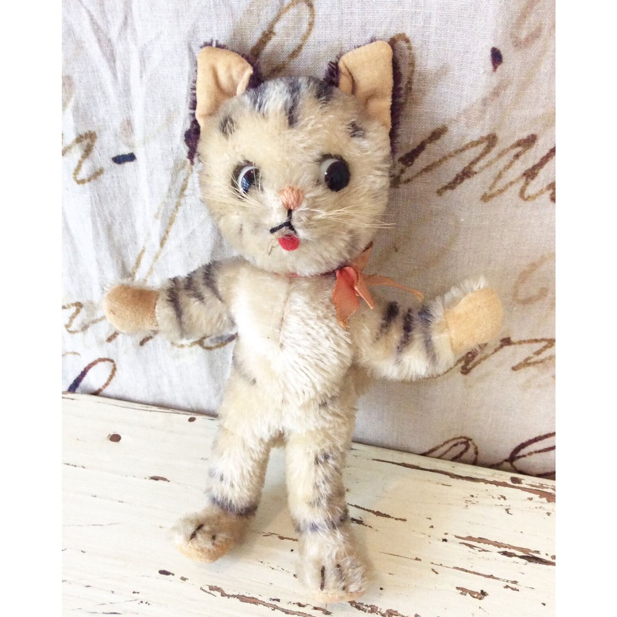 シュコ　ヴィンテージ　白黒猫　ぬいぐるみ　車輪付き　Schuco シュコヴィンテージ白黒猫ぬいぐるみ車輪付きSchuco