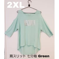 【バチャータTシャツ】レディース肩スリット七分袖