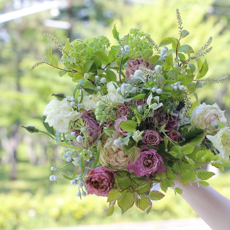 名古屋帯　リバティ風　フルーツに花 おまかせブーケD