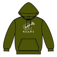 "QUARS✕カフェと工房ぼくの色"Guitar Hoodie(Khaki✕White)