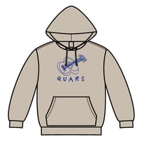"QUARS✕カフェと工房ぼくの色"Guitar Hoodie(Sand✕Navy)