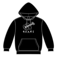 "QUARS✕カフェと工房ぼくの色"Guitar Hoodie( Black✕White)