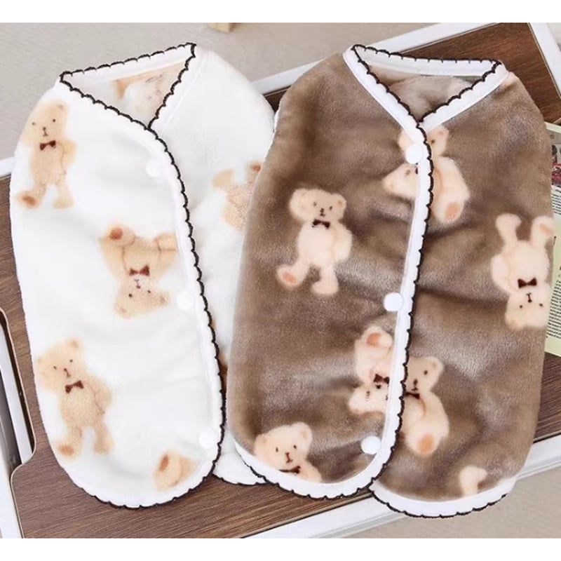 予約商品 約4週間でお届け予定】クマちゃんフリースベスト（アイボリー