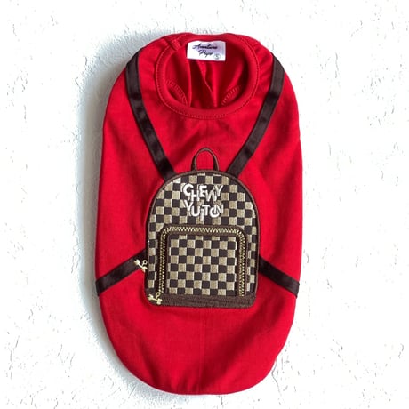 【即納】Chewy Vuiton Checker バックパック Redトップス