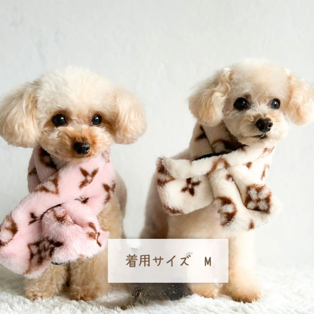 予約商品 約4週間でお届け予定】ファーフリースマフラー（アイボリー