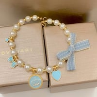 【予約商品 約4週間でお届け予定】パールチョーカーブルー