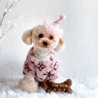 【即納】Chewy Vuiton ファーフリーストレーナーピンク