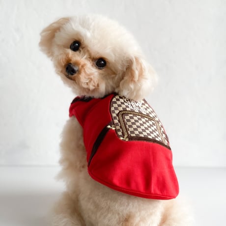 【即納】Chewy Vuiton Checker バックパック Redトップス