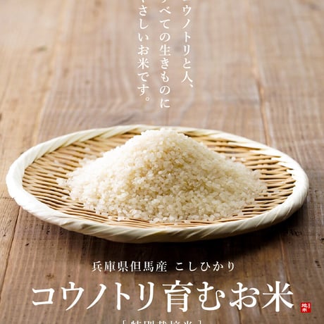 【新米・令和4年産】特別栽培米　コウノトリ育むお米（無農薬）白米　5kg　送料無料（北海道・沖縄・離島除く）