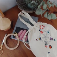 ぬりえをするように刺繍するプール