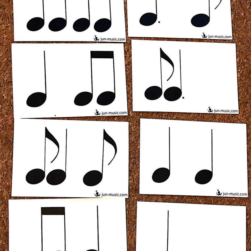 チャイ　リズムカード2点 リズムカード2拍子（ロゴなし） | JUN音楽教室オンラインストア