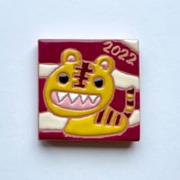 【スペインタイル】干支タイルマグネット5×5cm「寅」