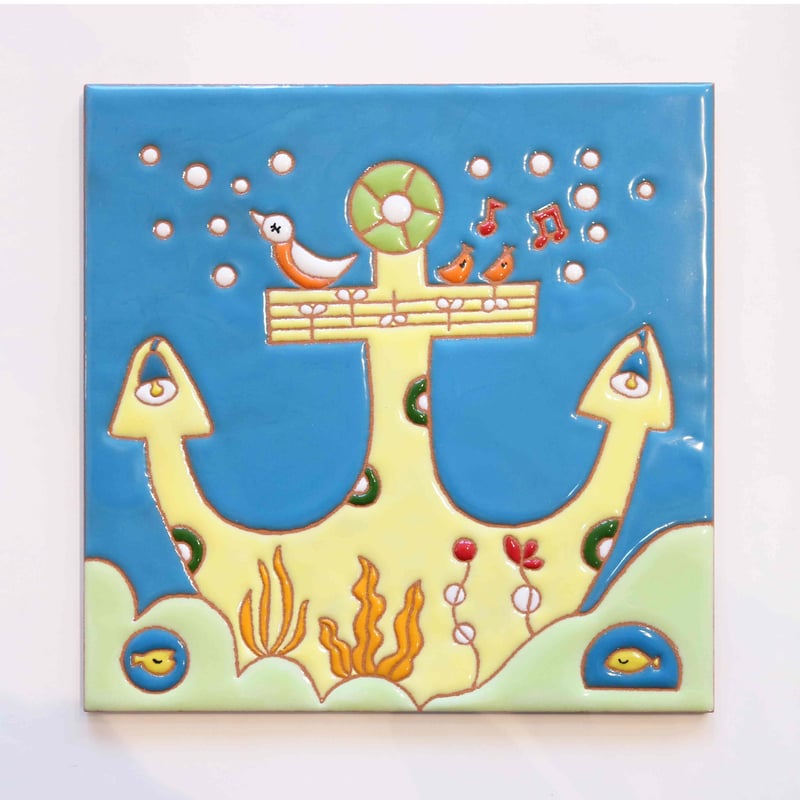 スペインタイル】絵タイル15×15cm E-22 | みなとまちセラミカ工房