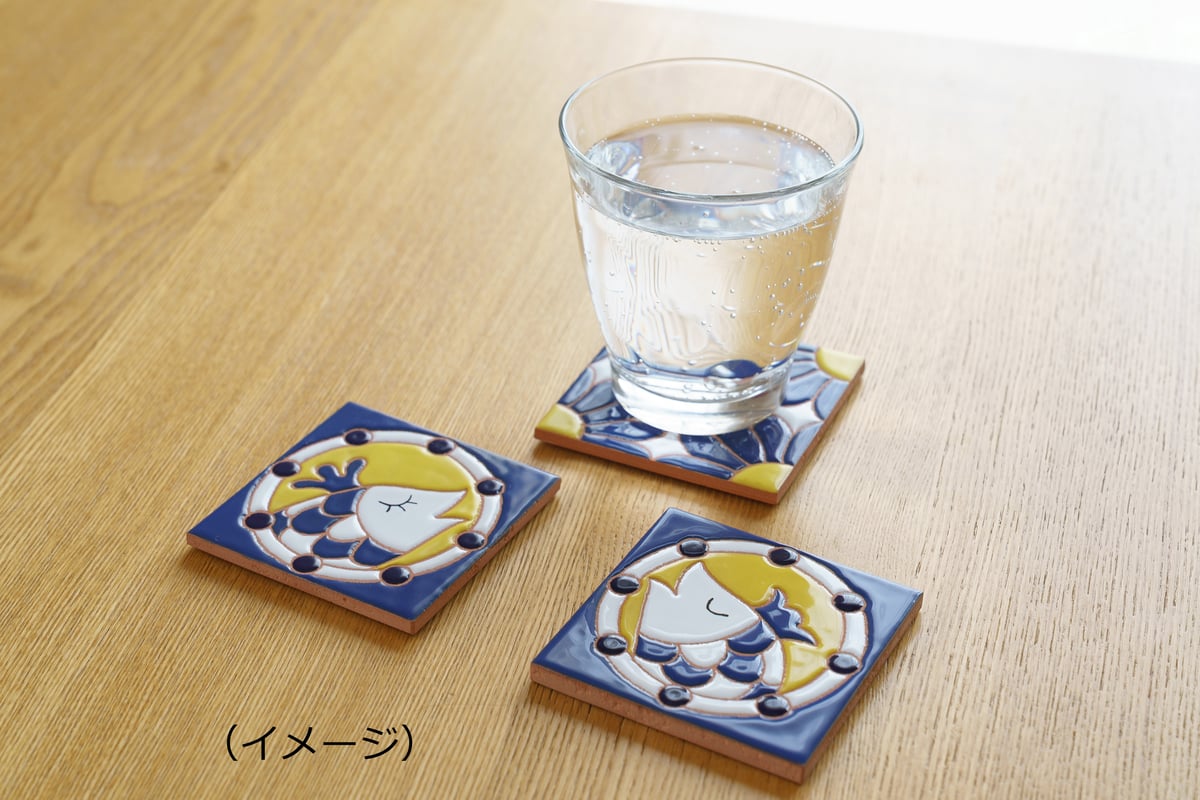 スペインタイル】タイルコースター 7.5×7.5cm C-22 | みなとまち 
