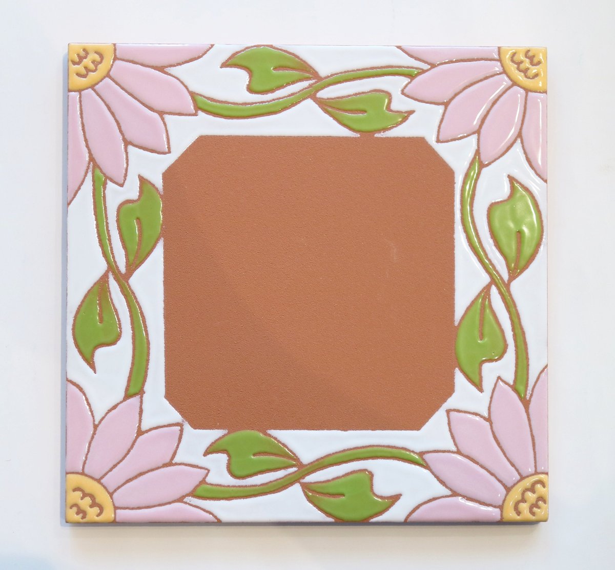 スペインタイル】鍋敷き・花瓶敷き15×15cm N-2 | みなとまちセラミカ