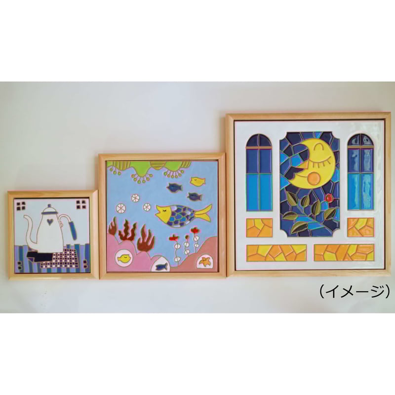 抽象タイルアート 木製フレーム付き 抽象タイルアート 木製フレーム付き d10c41a706c11d5ca08f0fed0a4e63