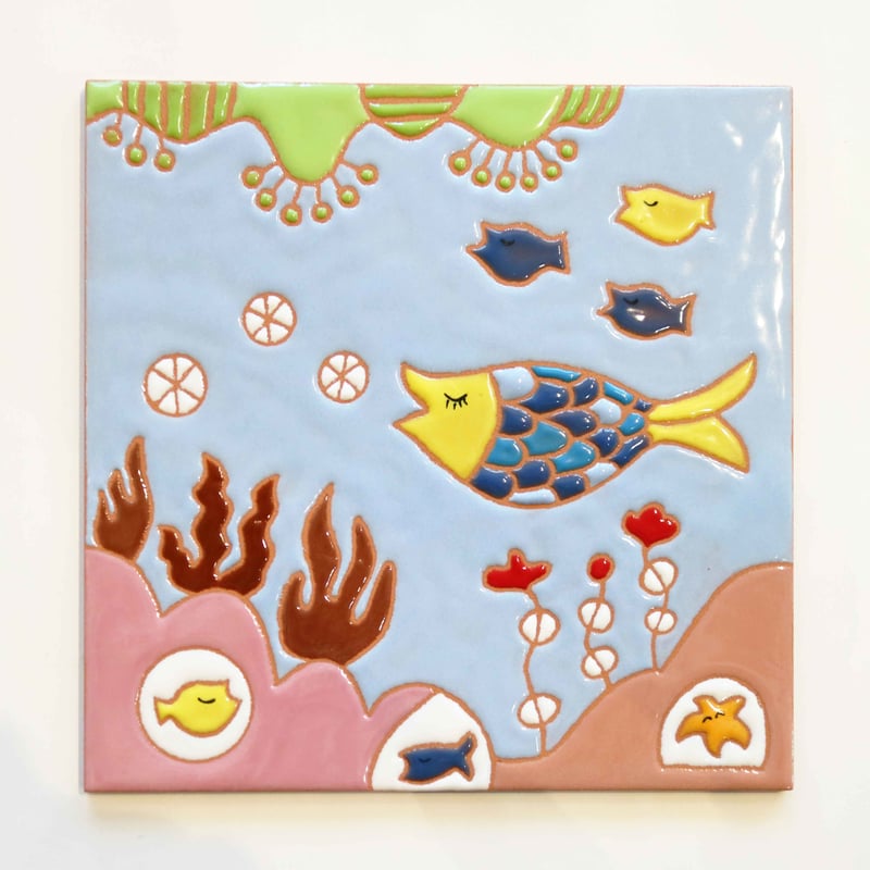 スペインタイル】絵タイル15×15cm E-24 | みなとまちセラミカ工房