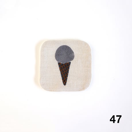 泥染リネンコースター [No.43〜No.47]  Linen Casters