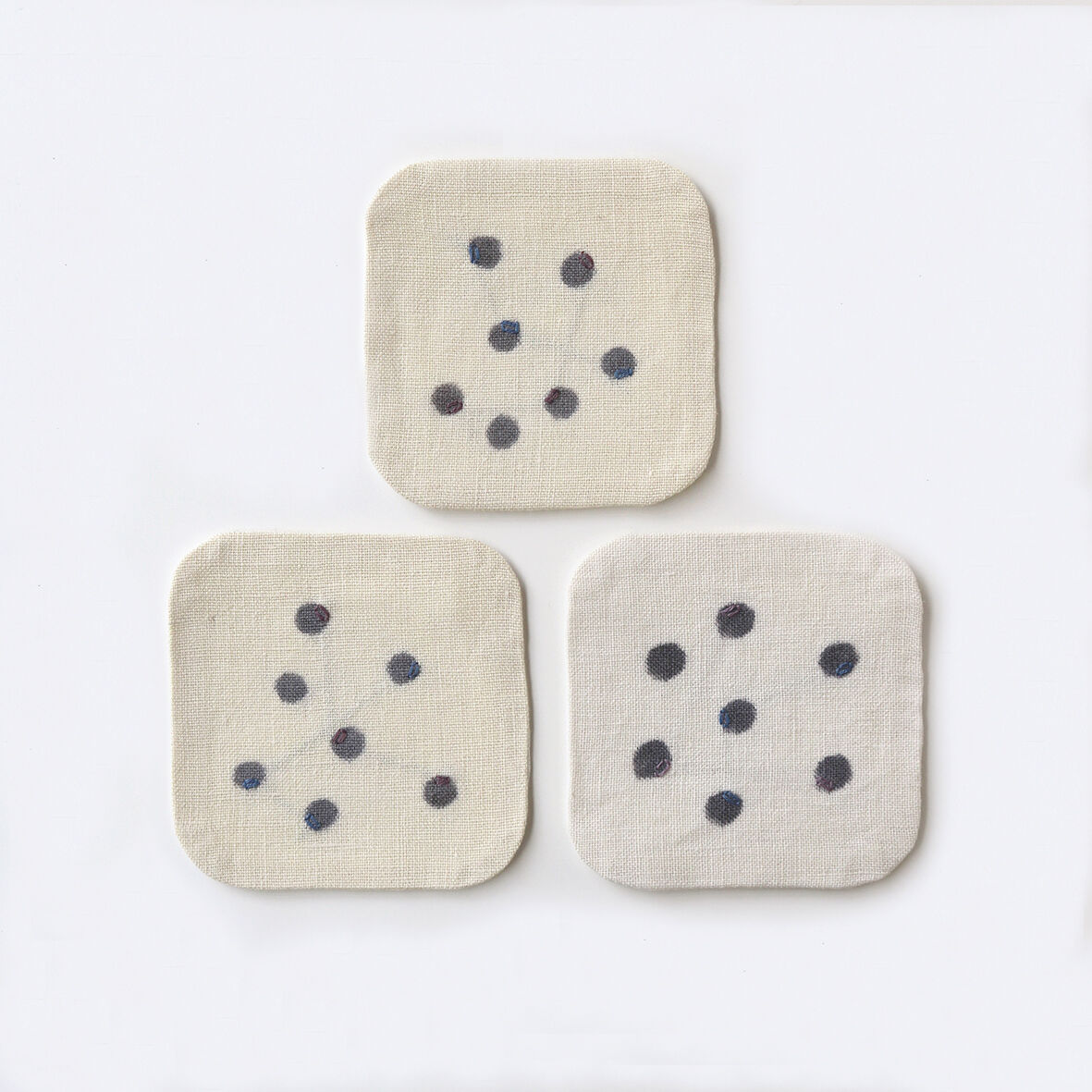 泥染リネンコースター [No.1〜No.11] Linen Coasters | Tomot