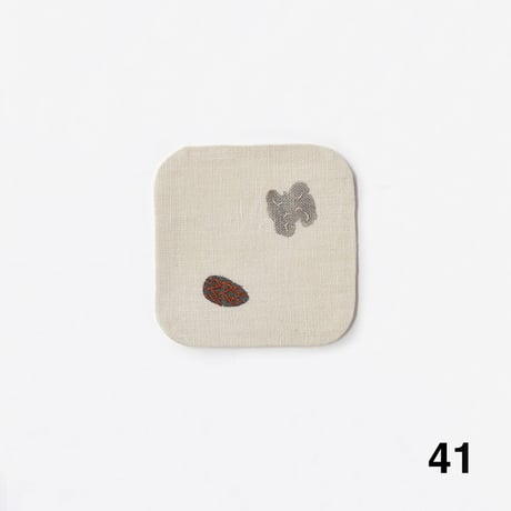 泥染リネンコースター [No.34〜No.42]　Linen Coaster