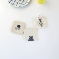 泥染リネンコースター [No.43〜No.47]  Linen Casters