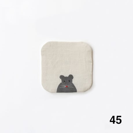 泥染リネンコースター [No.43〜No.47]  Linen Casters