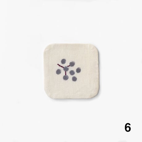泥染リネンコースター [No.1〜No.11] 　Linen Coasters