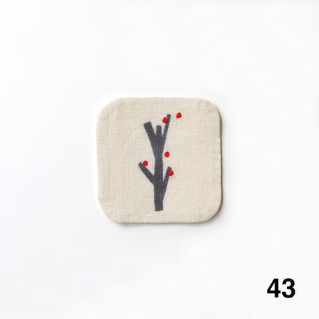 泥染リネンコースター [No.43〜No.47]  Linen Casters
