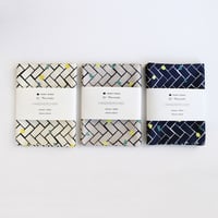 綿サテンのハンカチ Bricks