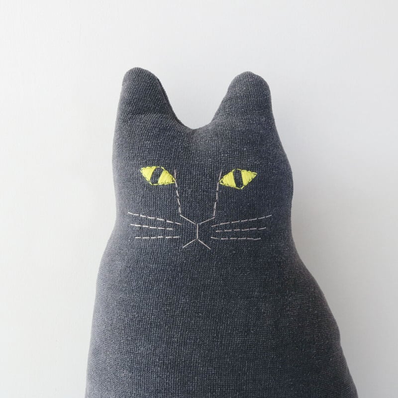 置物 TOMOTAKE Cat Cushion nero 黒ネコのクッション ネロ＆ペロ Black Cat Cushion Nero&Pero |