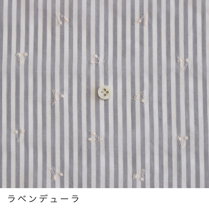 CHECK&STRIPE ストライプに刺繍の布 「ミニチェリー」50cm | Tomotake