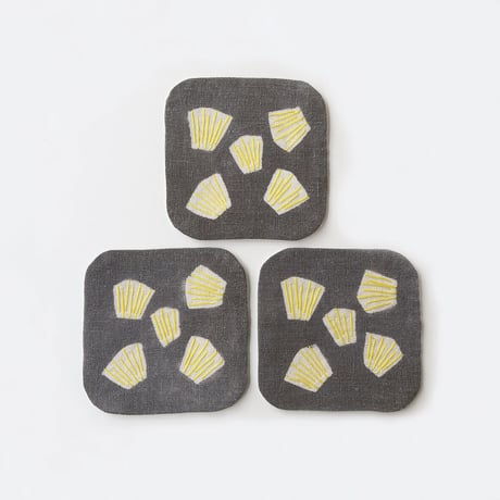 泥染リネンコースター [No.34〜No.42]　Linen Coaster