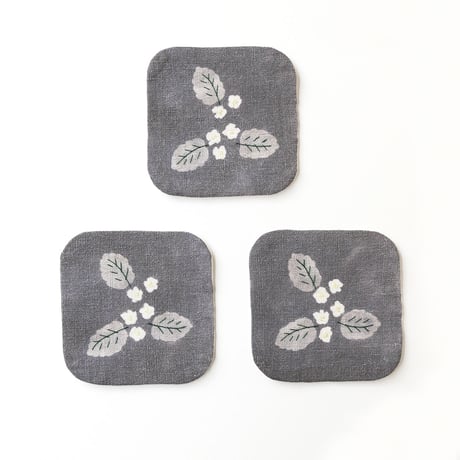 泥染リネンコースター [No.34〜No.42]　Linen Coaster