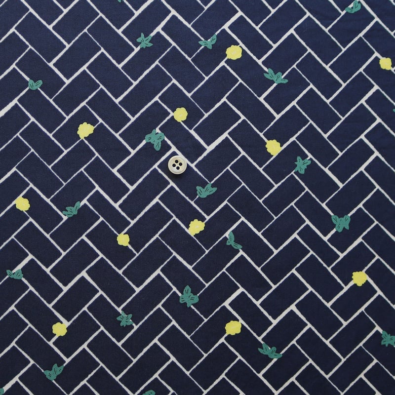 MUDDY WORKS プリント生地 [Bricks] 綿サテン 50cm | Tomot