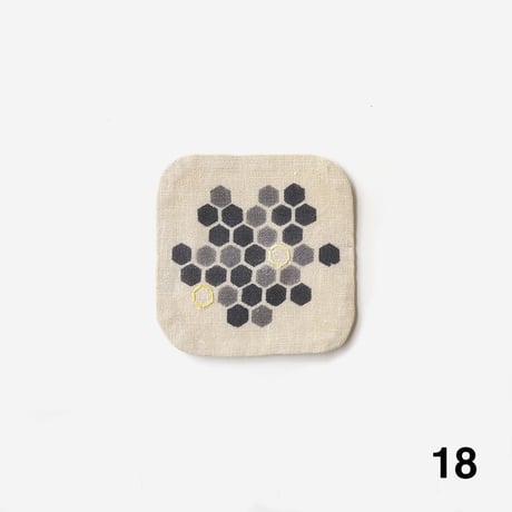 泥染リネンコースター [No.12〜No.22]　Linen Coasters
