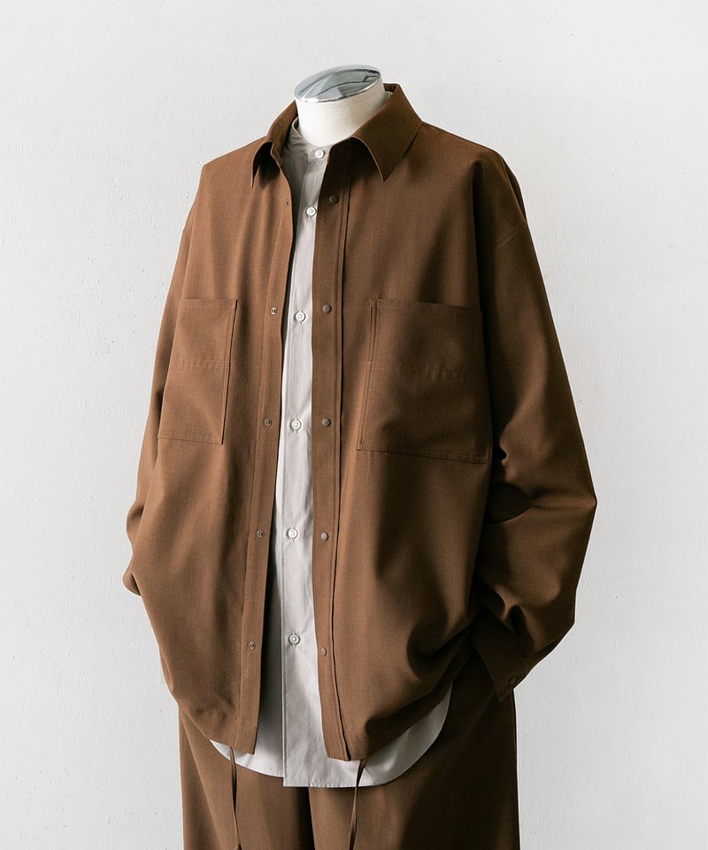 トップス Graphpaper Tropical Wool Shirt Jacket Graphpaper _ Tropical Wool Shirt Jacket | Tronica