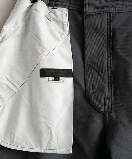 COMME des GARÇONS HOMME DEUX _ Polyester Serge Garment Fulling Pants ( Gray )
