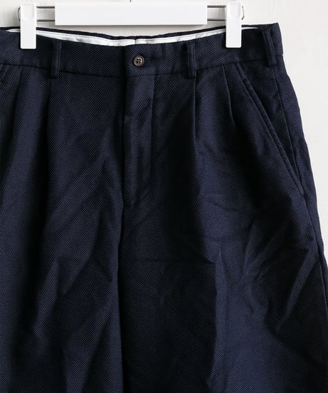 COMME des GARÇONS HOMME DEUX _ 製品後加工 エステルメッシュ タックショートパンツ ( Navy )