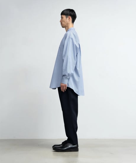 Graphpaper _ High Count Band Collar Round Cut Oversized Shirt