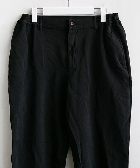 COMME des GARÇONS HOMME DEUX _ 製品後加工 エステル加工糸サージパンツ ( Black )