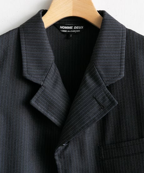 COMME des GARÇONS HOMME DEUX _ Polyester Herringbone Color Stipe Jacket