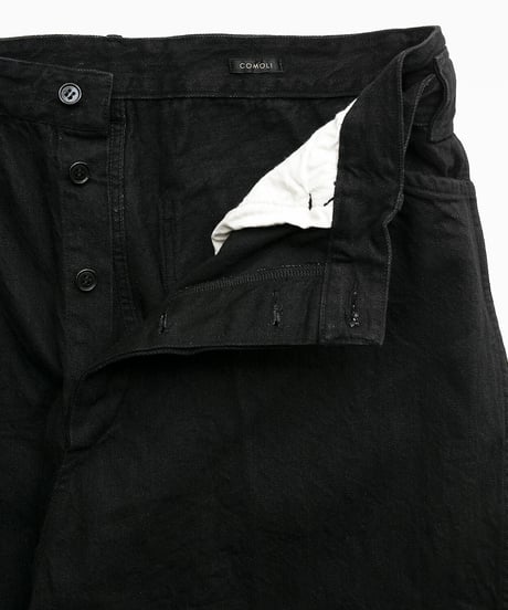 COMOLI _ ベルテッドパンツ ( BLACK )