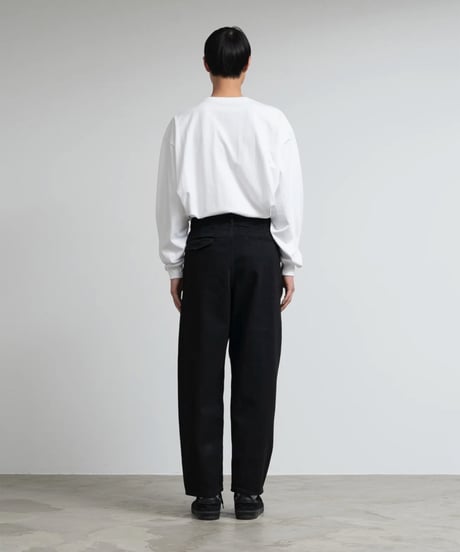 Graphpaper _ Selvage Denim Two Tuck Pants ( BLACK WASHED )