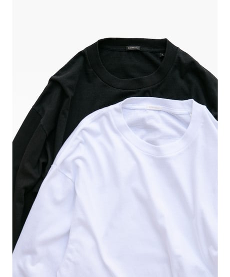 COMOLI _ コットンジャージ 長袖Tシャツ ( White )