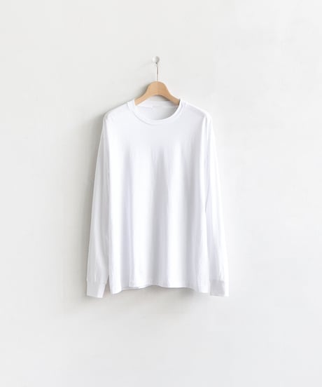 COMOLI _ コットンジャージ 長袖Tシャツ ( White )